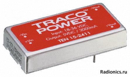 Преобразователь напряжения TRACO POWER,TEN 15